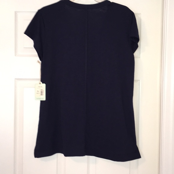 DEPT222-NWT Ladies PL-Navy Blue Top - Picture 2 of 8